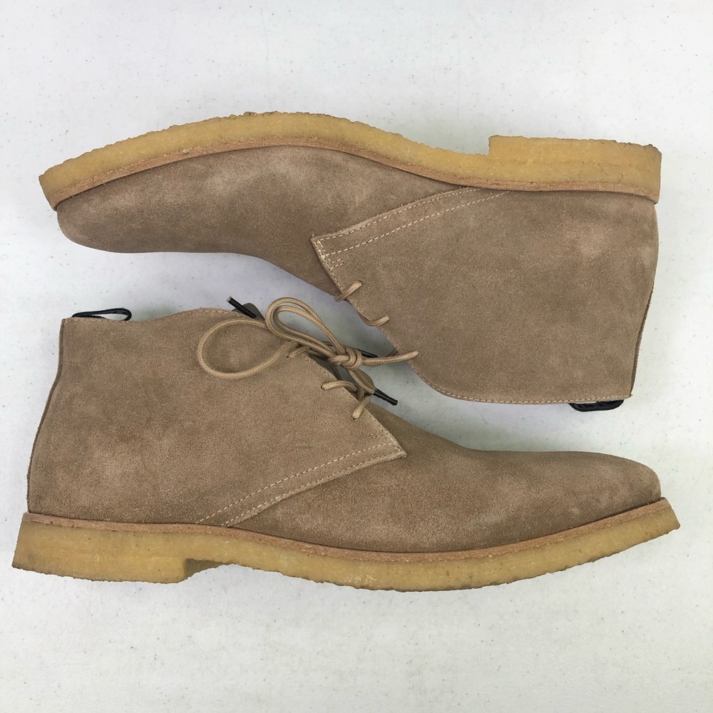 AllSaints Luke Lace Up Suede Chukka Boot Taupe - Picture 2 of 8